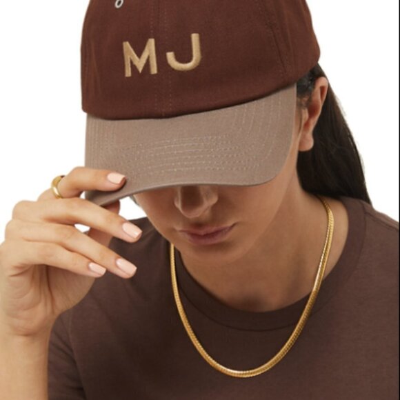 NWT! NEW! Marc Jacobs UNISEX MJ Logo Cap -BROWN - Picture 2 of 8